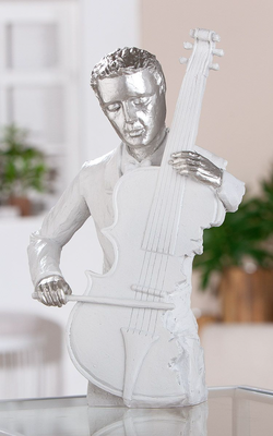 Socha muže s kontrabasem Musician, 31 cm