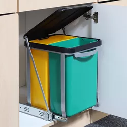 Vestavný odpadkový koš výsuvný s automatickým víkem