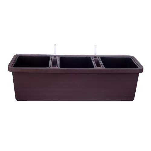 Plastia Samozavlažovací truhlík Berberis TRIO, čokoláda