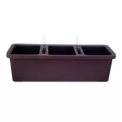 Plastia Samozavlažovací truhlík Berberis TRIO, čokoláda