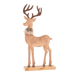 Vánoční dekorace Jelen z umělé kůže 31 cm, var. I