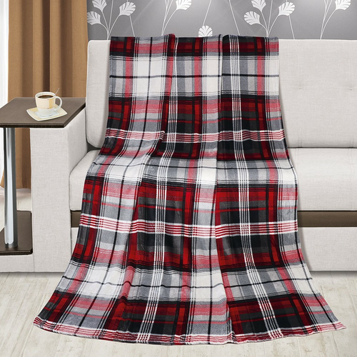 Bellatex KEMPING PLUS Červené čtverce, 150 x 200 cm