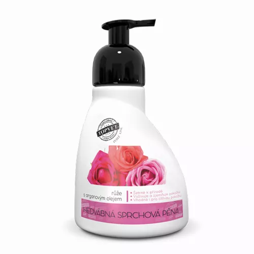 Perlé Cosmetic Sprchová pěna - růže s arganovým olejem 300ml