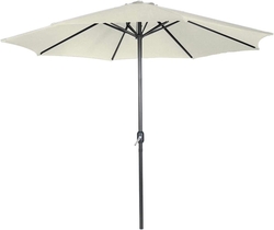 MIADOMODO Slunečník s kličkou 250 cm, krémový