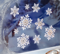 3d sněhové vločky, 15 ks