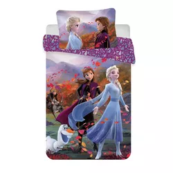 Jerry Fabrics Dětské bavlněné povlečení do postýlky Frozen 2 wind baby, 100 x 135 cm, 40 x 60 cm