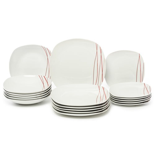 SENCILLA Jídelní souprava talířů z porcelánu 18dílná, MÄSER