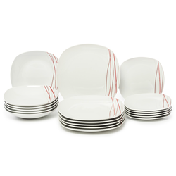 SENCILLA Jídelní souprava talířů z porcelánu 18dílná, MÄSER