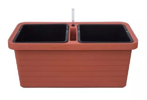 Samozavlažovací truhlík Berberis DUO, terakota, Plastia