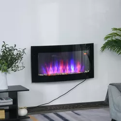 Elektrický krb na zeď, 65 x 52 x 11 cm