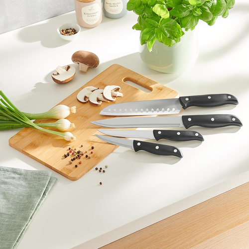Sada nožů s bambusovým prkénkem, 5dílná