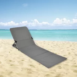 Skládací plážové lehátko, šedé