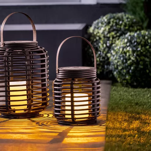 Solární lampa Rattan, malá