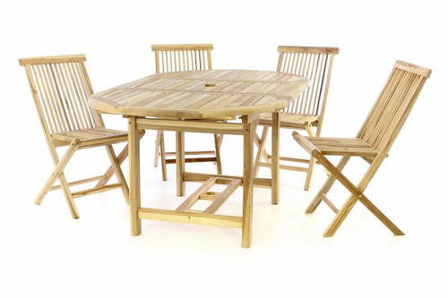 DIVERO 57281 5-dílná sestava zahradního nábytku z teakového dřeva