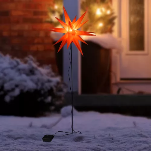 LED Zahradní zápich Hvězda, červená