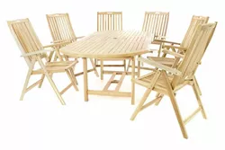 DIVERO 60463 zahradní nábytek z teaku, rozkládací stůl 170/230cm