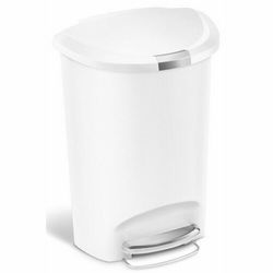 Simplehuman Pedálový odpadkový koš, 50 l, bílá